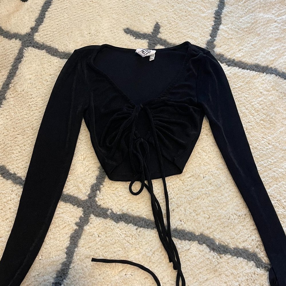 Double Tie Front Long Sleeve